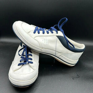 White & blue Keds Rebellion leather lace up sneakers size 8